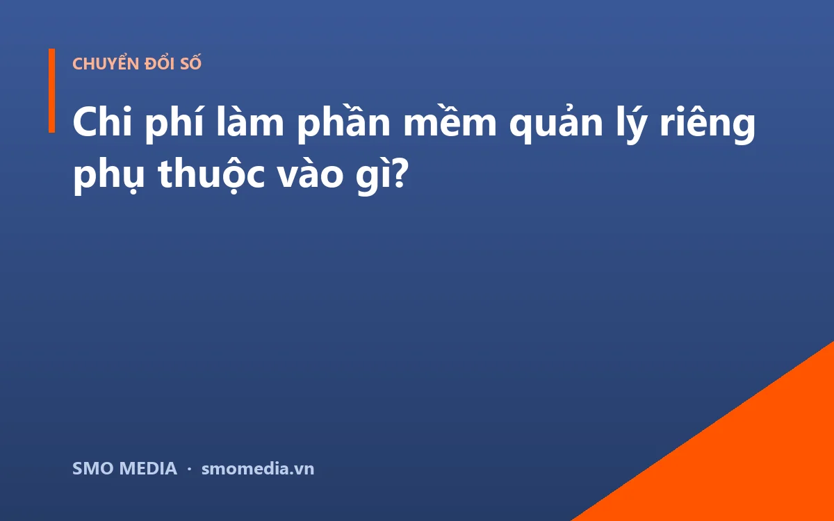Chi phí làm phần mềm quản lý riêng phụ thuộc vào gì?