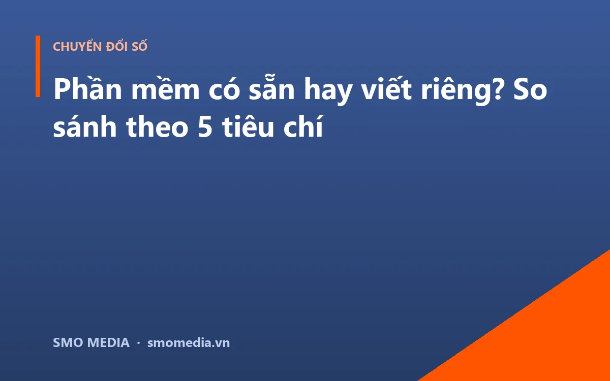 Phần mềm có sẵn hay viết riêng? So sánh theo 5 tiêu chí